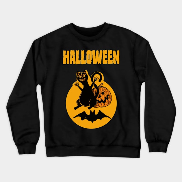 HALLOWEEN CAT Crewneck Sweatshirt by DOOMCVLT666